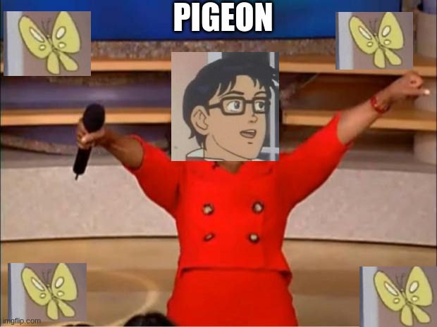 pigeon | PIGEON | image tagged in memes,oprah you get a | made w/ Imgflip meme maker