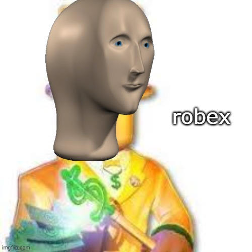 High Quality Roblox robux meme man Blank Meme Template