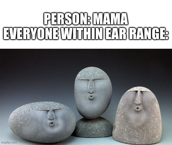 OoOoOoOooooh | PERSON: MAMA
EVERYONE WITHIN EAR RANGE: | image tagged in blank white template,oof stones | made w/ Imgflip meme maker