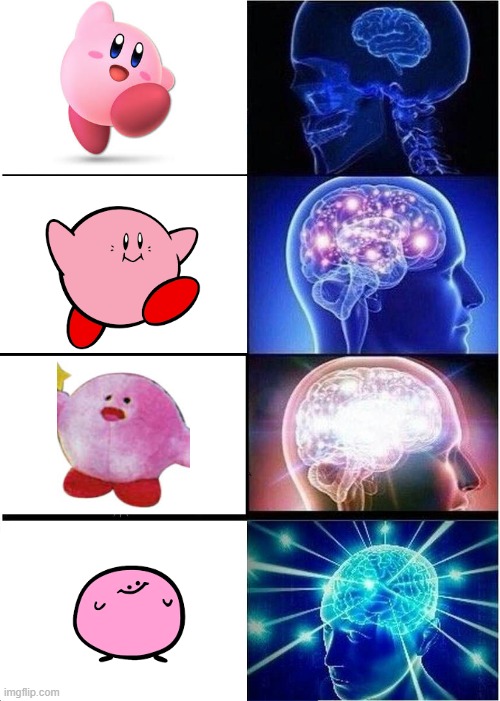 The best Kirbys | image tagged in memes,expanding brain | made w/ Imgflip meme maker