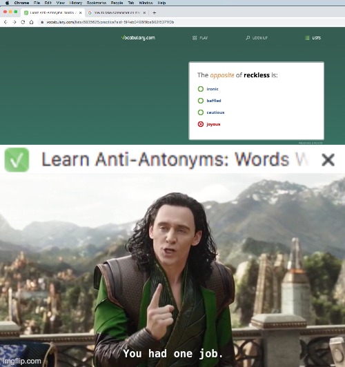 I clicked 4 trying to screenshot, ok? | image tagged in anti-antonyms,words without opposites | made w/ Imgflip meme maker