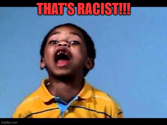 That's racist 2 | THAT'S RACIST!!! | image tagged in that's racist 2 | made w/ Imgflip meme maker