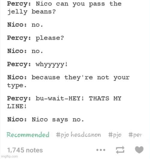 Nico says no | image tagged in percy jackson,memes | made w/ Imgflip meme maker