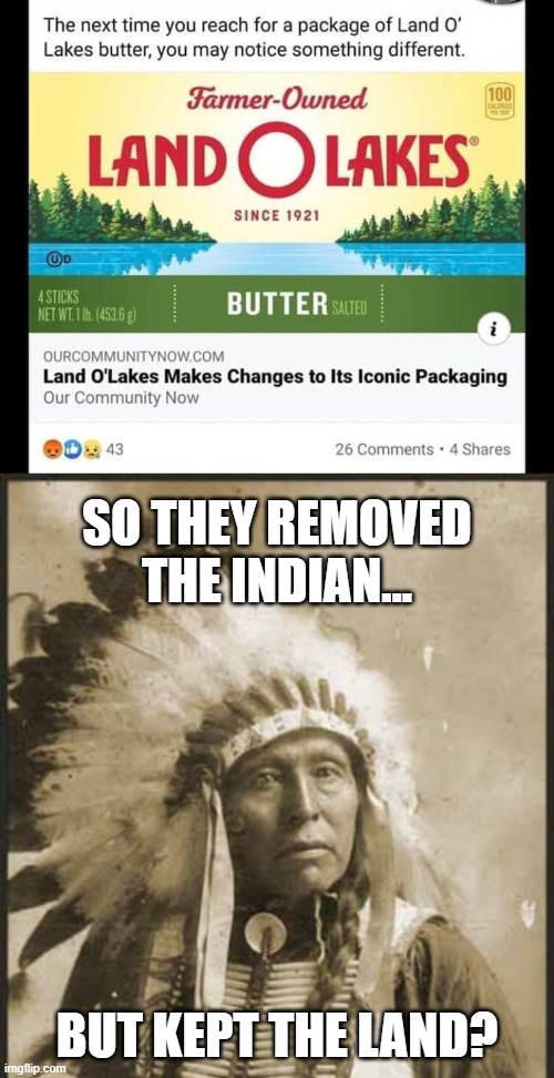 No Land | SO THEY REMOVED THE INDIAN... BUT KEPT THE LAND? | image tagged in funny memes | made w/ Imgflip meme maker