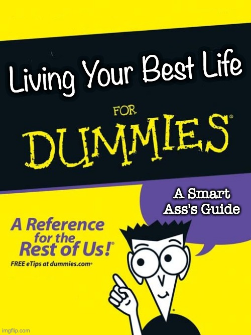 Living Your Best Life | Living Your Best Life; A Smart Ass's Guide | image tagged in for dummies book | made w/ Imgflip meme maker