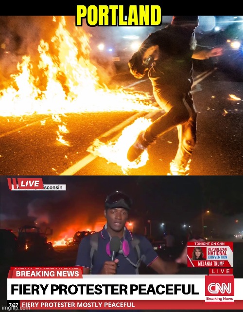 THE PORTLAND SHUFFLE | image tagged in portland,protesters,fire,malatov cocktail | made w/ Imgflip meme maker