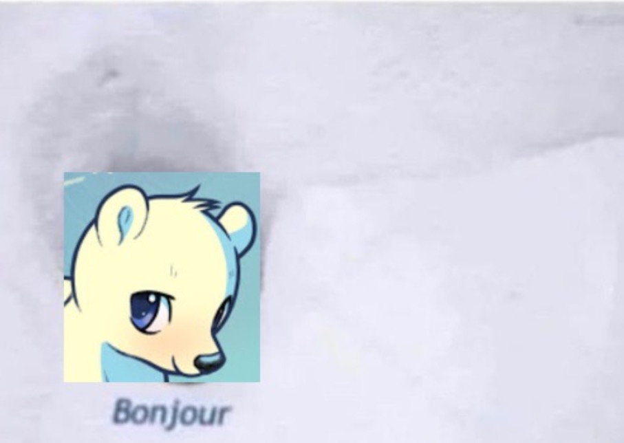 Anime bonjour bear Blank Meme Template