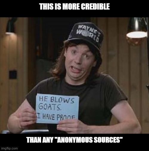THIS IS MORE CREDIBLE THAN ANY "ANONYMOUS SOURCES" | made w/ Imgflip meme maker