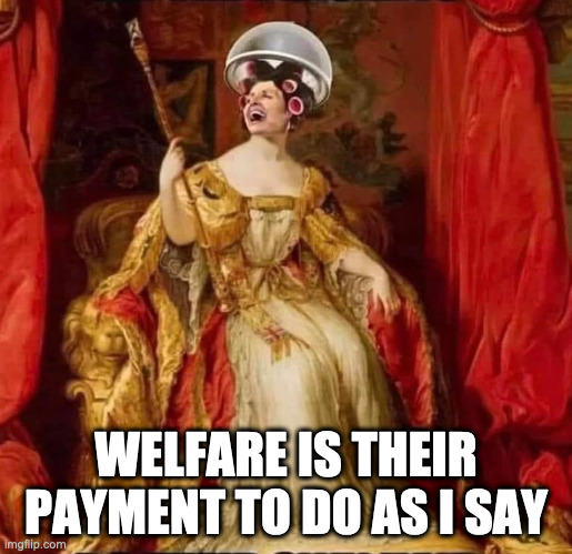 Welfare is payment | WELFARE IS THEIR PAYMENT TO DO AS I SAY | image tagged in lordofmidgets,nancy pelosi wtf,democrats,republicans,memes,funny | made w/ Imgflip meme maker