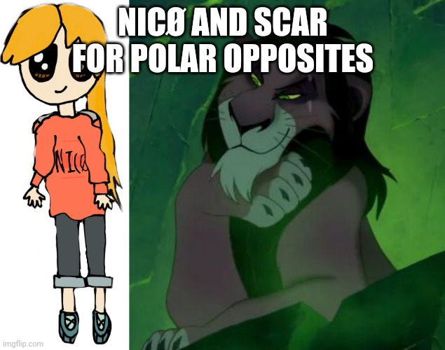 NICØ AND SCAR FOR POLAR OPPOSITES | image tagged in you are telling me scar lion king,nic transparent | made w/ Imgflip meme maker