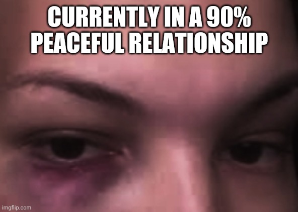 Currently in a 90 percent peaceful relationship | CURRENTLY IN A 90% PEACEFUL RELATIONSHIP | image tagged in protests,peaceful | made w/ Imgflip meme maker