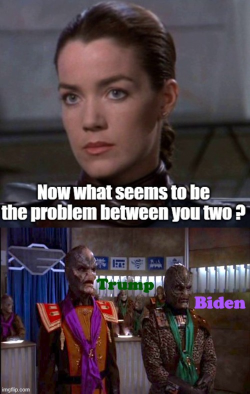 Only B-Fivers will get this. Since it  is nonpartisan, I'm submitting for fun stream. | image tagged in trump,biden,political meme | made w/ Imgflip meme maker