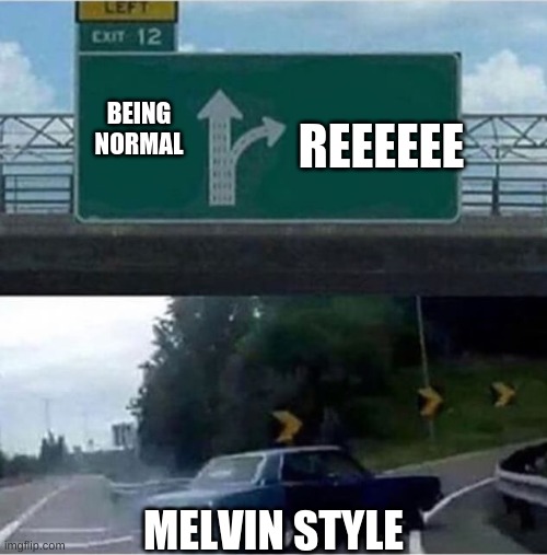 That one friend... | BEING NORMAL; REEEEEE; MELVIN STYLE | image tagged in car turning | made w/ Imgflip meme maker