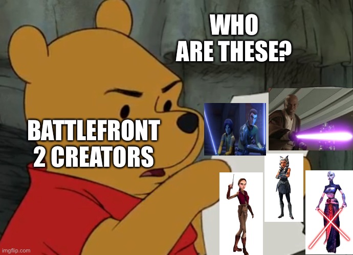 WHO ARE THESE? BATTLEFRONT 2 CREATORS | image tagged in star wars | made w/ Imgflip meme maker