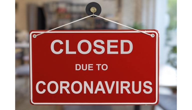 High Quality Closed Due to Coronavirus Blank Meme Template