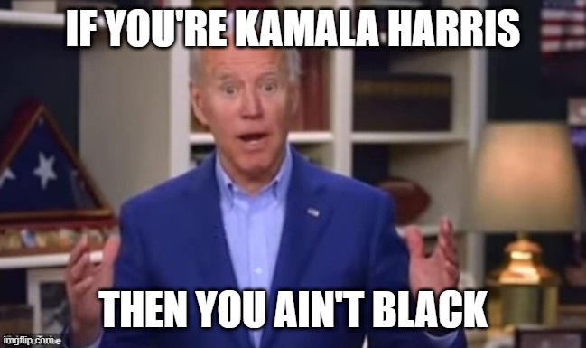 IF YOU'RE KAMALA HARRIS THEN YOU AIN'T BLACK | made w/ Imgflip meme maker