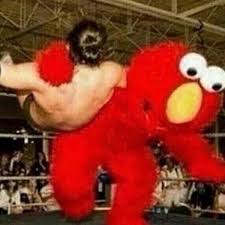 Elmo Assaults homless guy in the hood Blank Meme Template