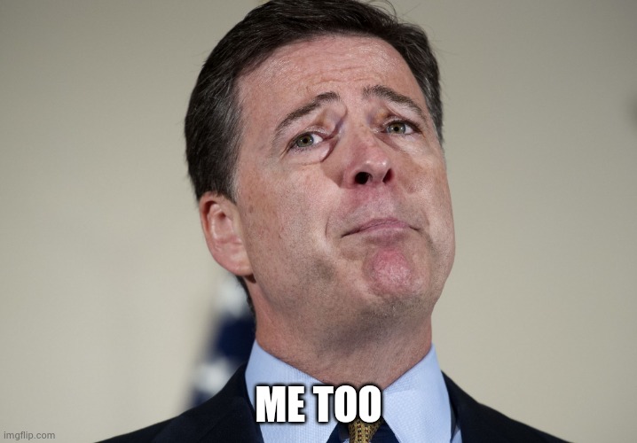 james comey crying | ME TOO | image tagged in james comey crying | made w/ Imgflip meme maker