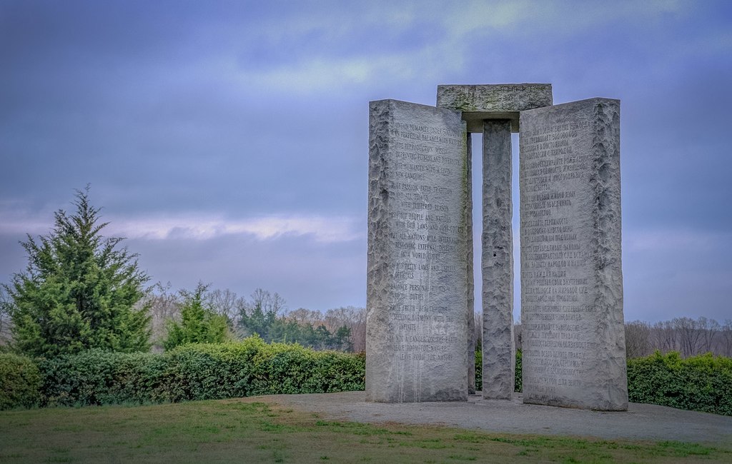 Georgia Guidestones Blank Meme Template