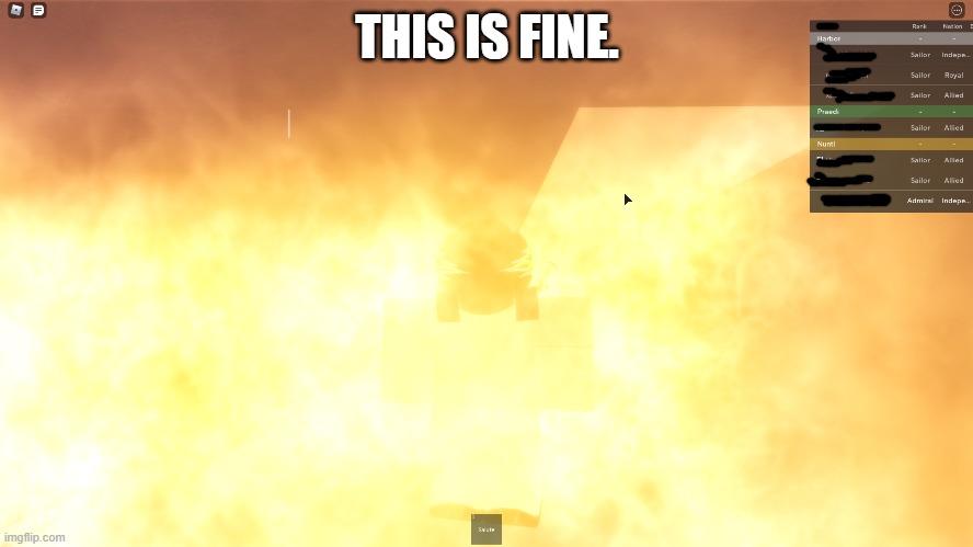 THIS IS FINE MKII | THIS IS FINE. | image tagged in roblox meme,this is fine | made w/ Imgflip meme maker