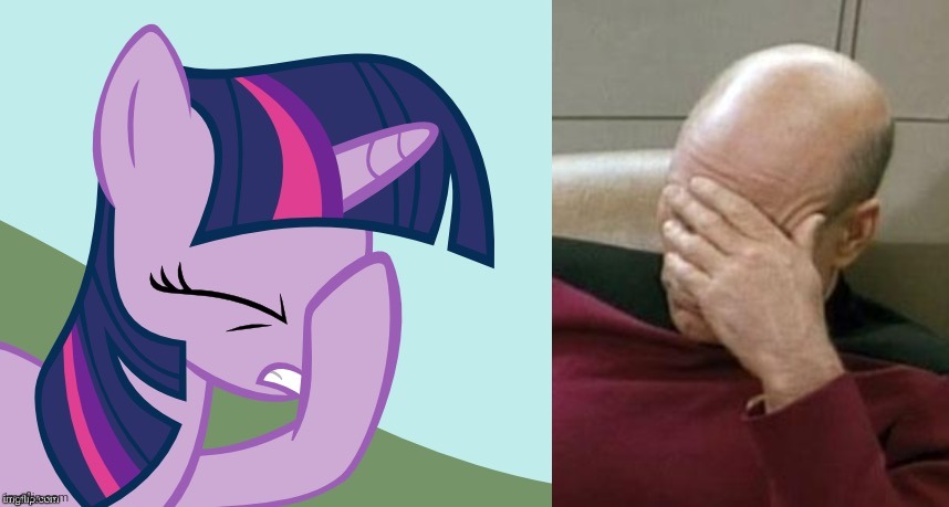 image tagged in memes,captain picard facepalm,ts face hoof | made w/ Imgflip meme maker