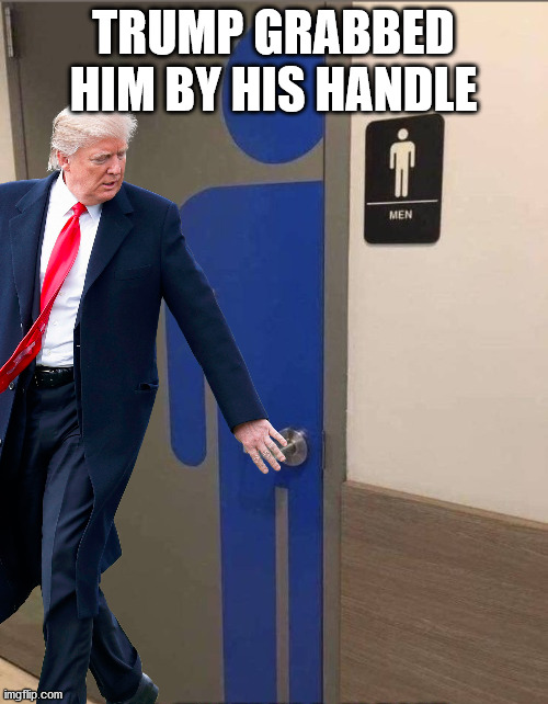 TRUMP GRABBED HIM BY HIS HANDLE | made w/ Imgflip meme maker