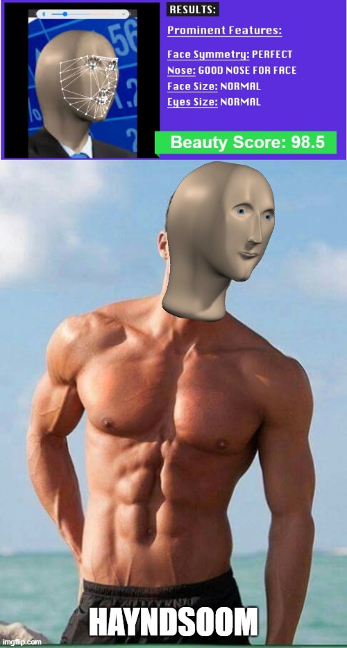 HAYNDSOOM | image tagged in meme man beauty | made w/ Imgflip meme maker