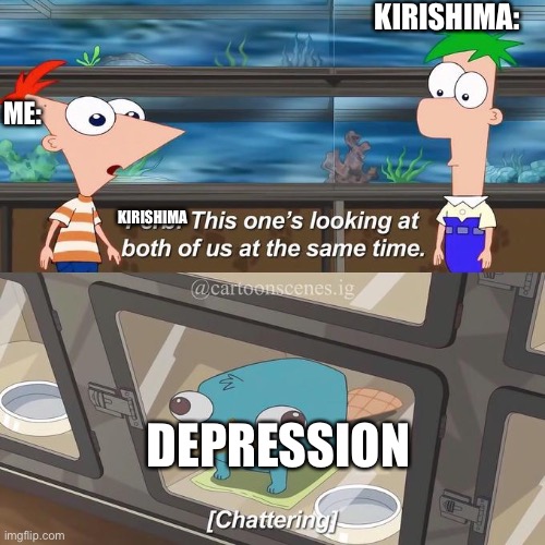 KIRISHIMA:; ME:; KIRISHIMA; DEPRESSION | made w/ Imgflip meme maker