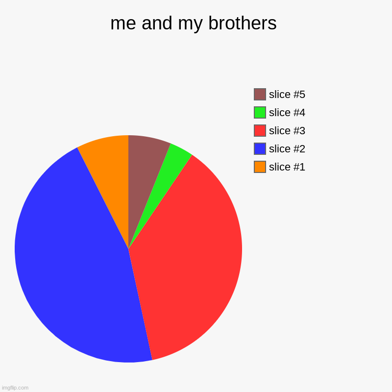 me and my brothers | | image tagged in charts,pie charts | made w/ Imgflip chart maker