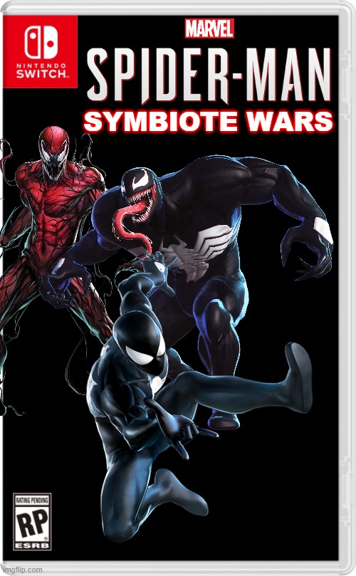 an all new spider-man game! | SYMBIOTE WARS | image tagged in nintendo switch cartridge case,spider-man,marvel,marvel comics,venom | made w/ Imgflip meme maker