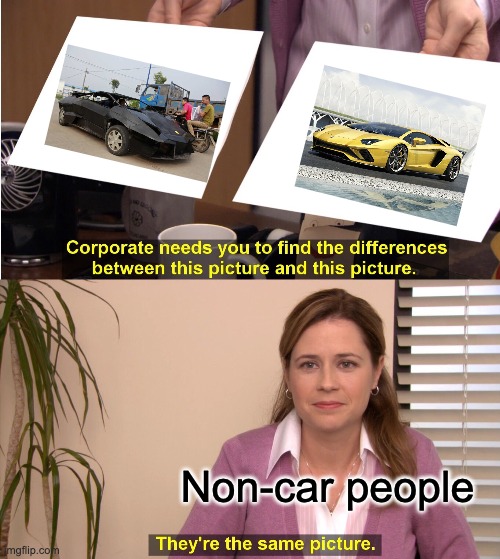 They're The Same Picture Meme | Non-car people | image tagged in memes,they're the same picture | made w/ Imgflip meme maker