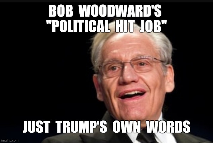 Fail | BOB  WOODWARD'S  "POLITICAL  HIT  JOB"; JUST  TRUMP'S  OWN  WORDS | image tagged in bob woodward,donald trump,political hit job,2020,memes | made w/ Imgflip meme maker