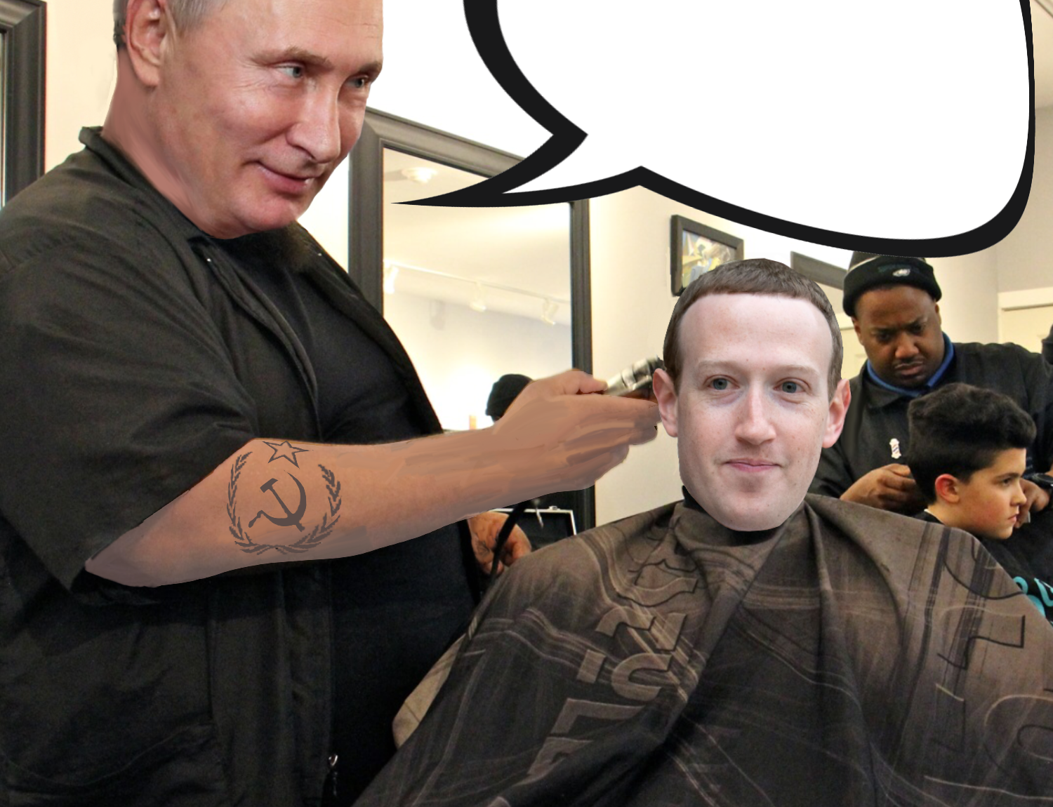 High Quality Vlad and Zuck Blank Meme Template