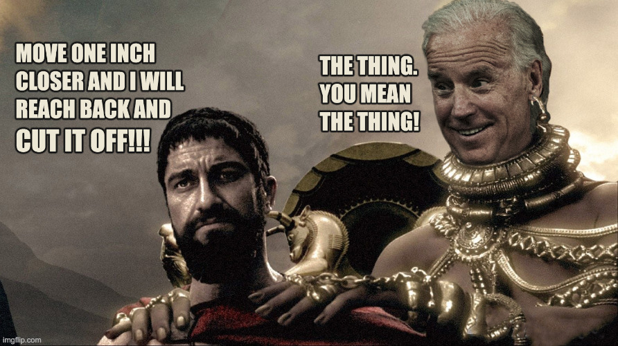 Ancient Sniffer | image tagged in biden,memes,joe biden,the 300,election,trump | made w/ Imgflip meme maker