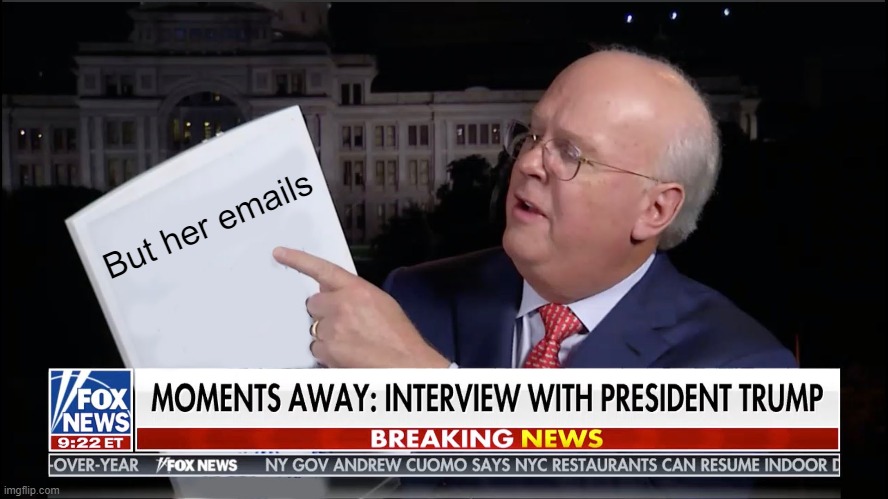 Rove Pointing | But her emails | image tagged in rove pointing | made w/ Imgflip meme maker