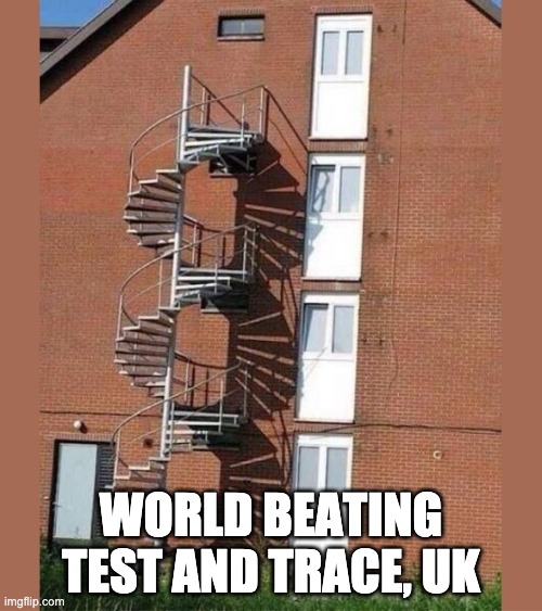 Test and trace | WORLD BEATING TEST AND TRACE, UK | image tagged in covid,tories,track and trace | made w/ Imgflip meme maker