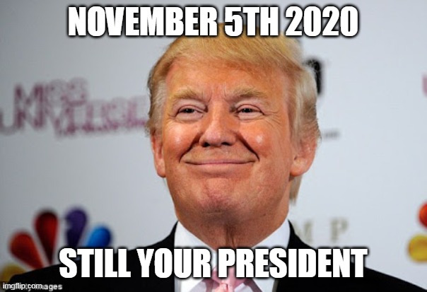 Donald trump approves | NOVEMBER 5TH 2020 STILL YOUR PRESIDENT | image tagged in donald trump approves | made w/ Imgflip meme maker