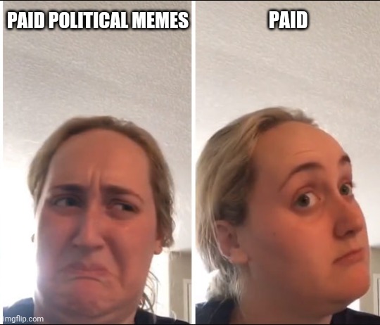 Kombucha Girl | PAID; PAID POLITICAL MEMES | image tagged in kombucha girl | made w/ Imgflip meme maker