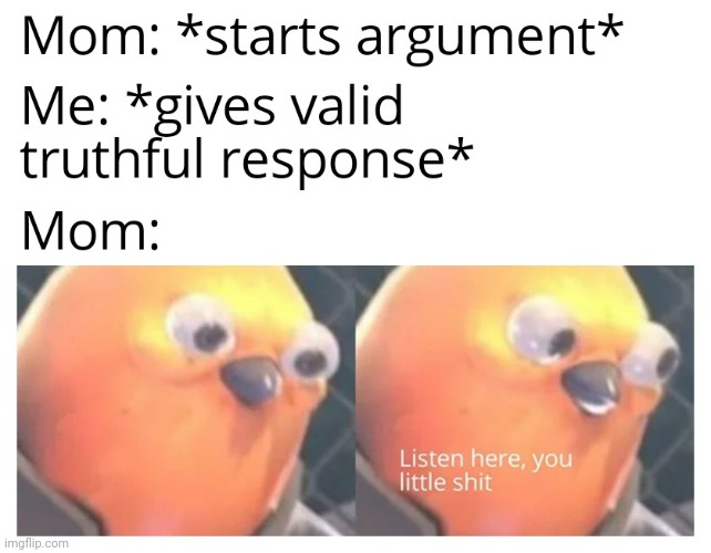 listen here you lil shwit | image tagged in gotanypain | made w/ Imgflip meme maker