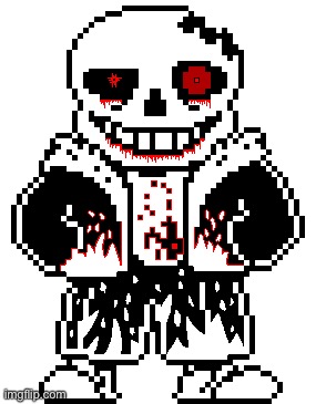 This is my second random Sans sprite i made.. i called it Bloodlust Sans | image tagged in drawings | made w/ Imgflip meme maker