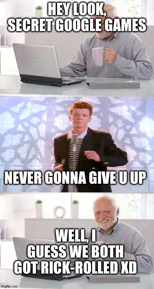 You get rick rolled every time you create Rick roll : r/memes