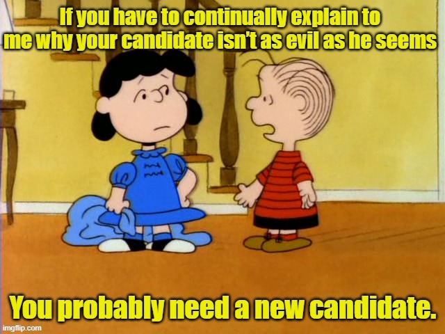 Trump Linus and Lucy | image tagged in donald trump approves,potus45,never trump,trump,peanuts | made w/ Imgflip meme maker