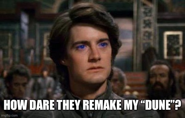 Dune | HOW DARE THEY REMAKE MY “DUNE”? | image tagged in dune | made w/ Imgflip meme maker