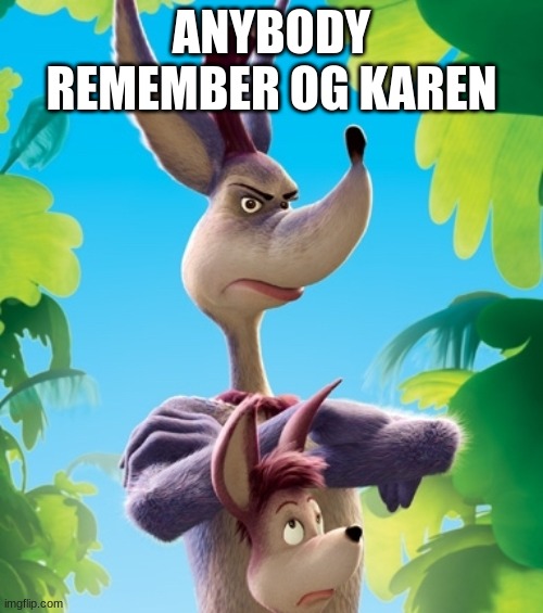 og karen | ANYBODY REMEMBER OG KAREN | image tagged in karen | made w/ Imgflip meme maker