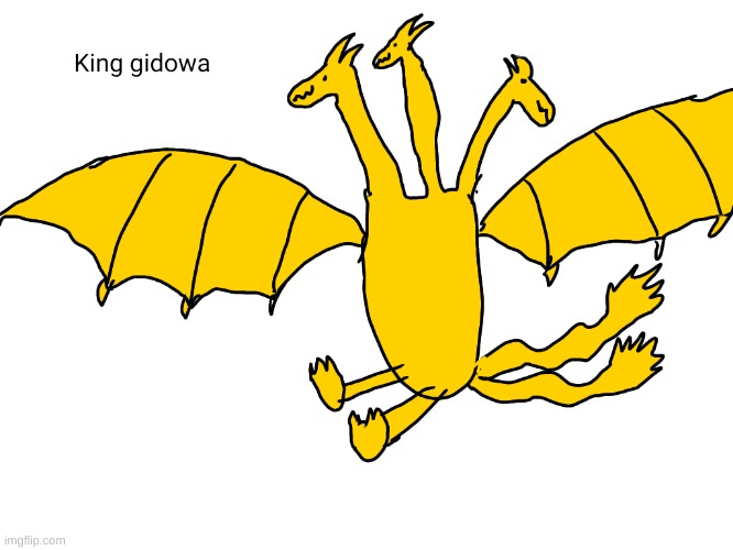 king gidowa | image tagged in drawing | made w/ Imgflip meme maker