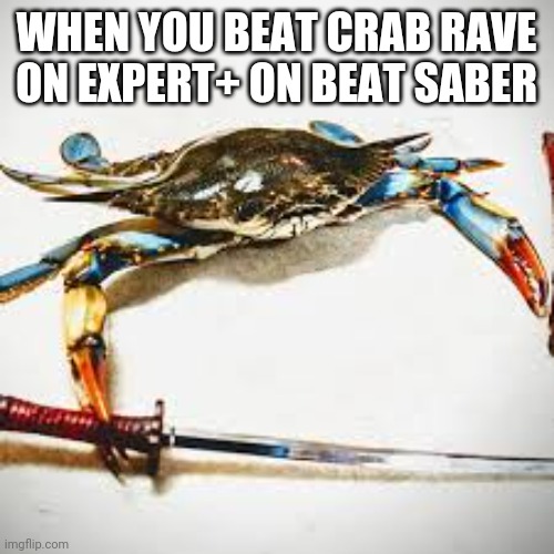 WHEN YOU BEAT CRAB RAVE ON EXPERT+ ON BEAT SABER | made w/ Imgflip meme maker