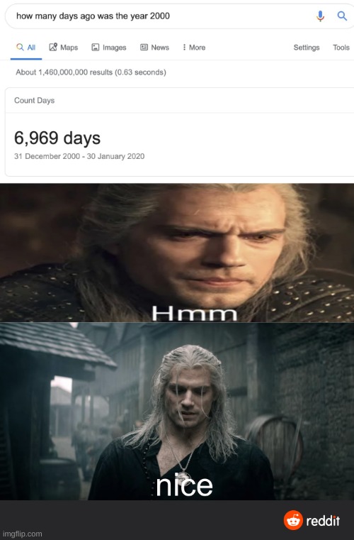 2000 was 6,969 days ago now its not *sigh* | image tagged in 69,i don't know who the person is,i think its witch hunter tho,idk,don't judge me | made w/ Imgflip meme maker