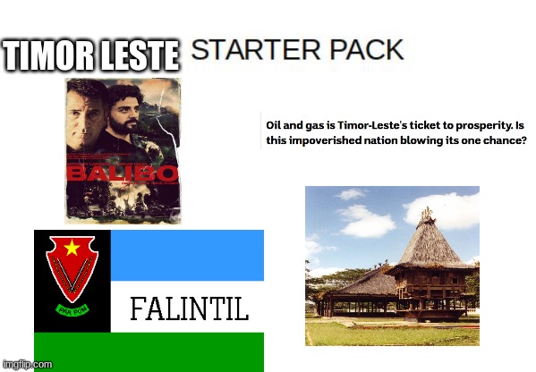 Basically what Timor-Leste is | TIMOR LESTE | image tagged in blank starter pack meme,memes,funny | made w/ Imgflip meme maker