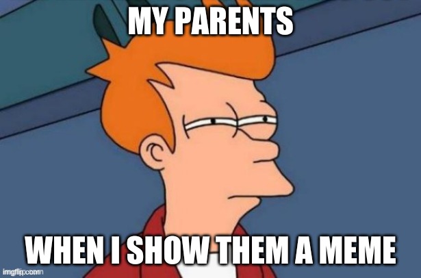parents are boomers | MY PARENTS; WHEN I SHOW THEM A MEME | image tagged in funny memes,boomer | made w/ Imgflip meme maker
