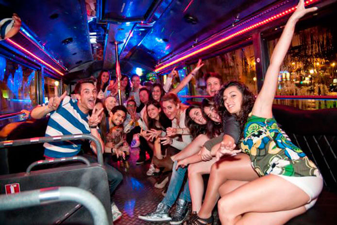 High Quality Party Bus / Disco Bus Blank Meme Template